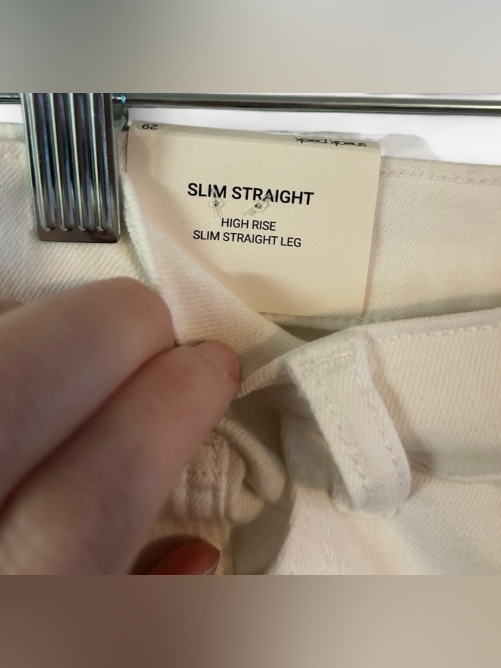 Sneak Peek White High Rise Slim Straight Jeans - NWT - Picture 5 of 6